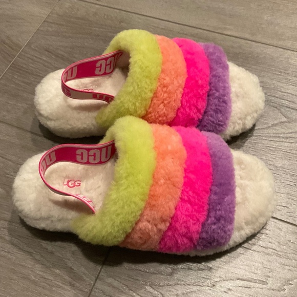 UGG Fluff Yeah Slide Multi Color Size 6 - Picture 1 of 7